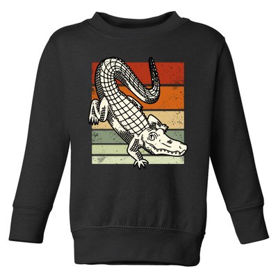 Retro Crocodile Toddler Sweatshirt