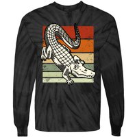 Retro Crocodile Tie-Dye Long Sleeve Shirt