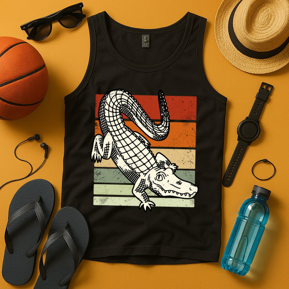 Retro Crocodile Tank Top