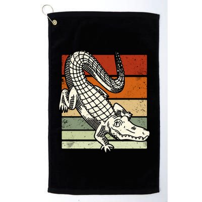 Retro Crocodile Platinum Collection Golf Towel