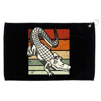 Retro Crocodile Grommeted Golf Towel