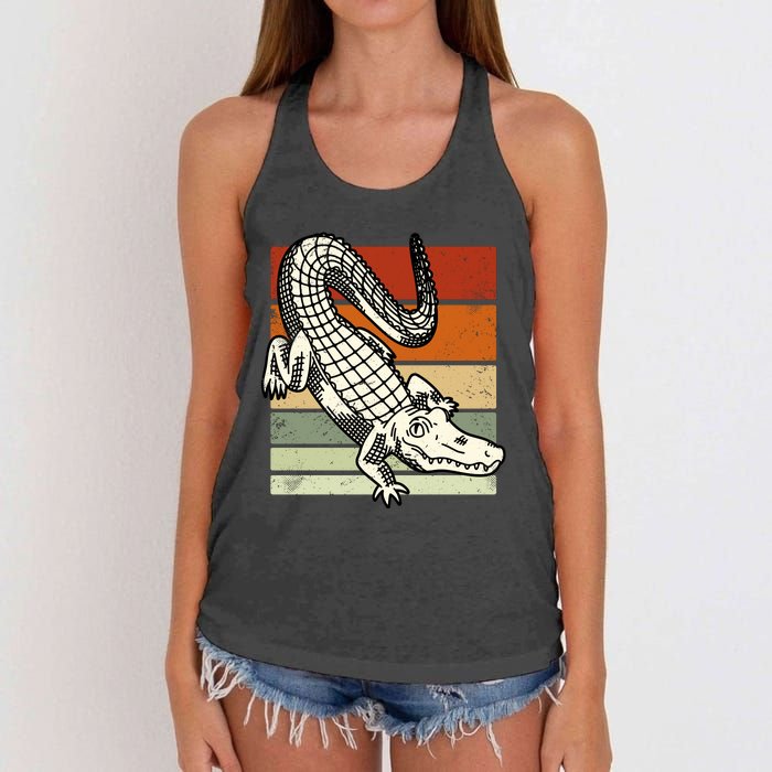 Retro Crocodile Women's Knotted Racerback Tank