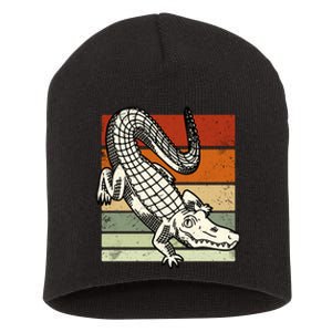 Retro Crocodile Short Acrylic Beanie