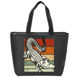 Retro Crocodile Zip Tote Bag