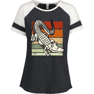 Retro Crocodile Enza Ladies Jersey Colorblock Tee