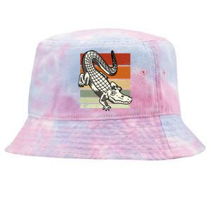 Retro Crocodile Tie-Dyed Bucket Hat