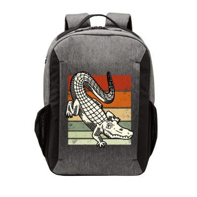 Retro Crocodile Vector Backpack