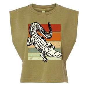 Retro Crocodile Garment-Dyed Women's Muscle Tee