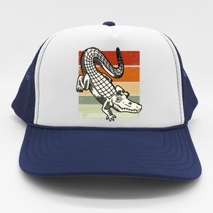 Retro Crocodile Trucker Hat