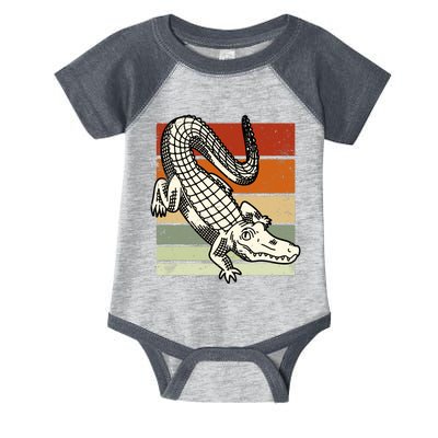 Retro Crocodile Infant Baby Jersey Bodysuit