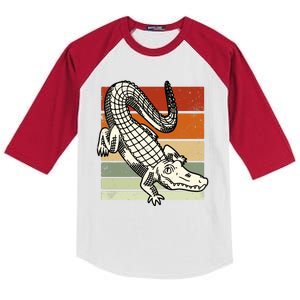 Retro Crocodile Kids Colorblock Raglan Jersey