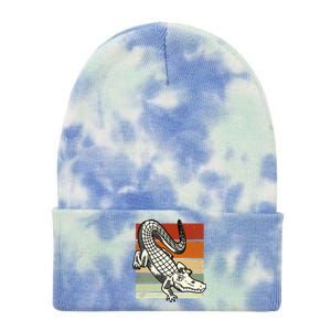 Retro Crocodile Tie Dye 12in Knit Beanie