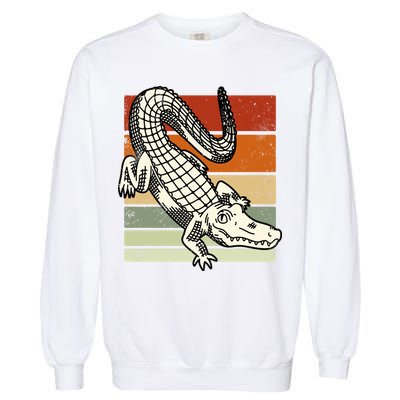 Retro Crocodile Garment-Dyed Sweatshirt