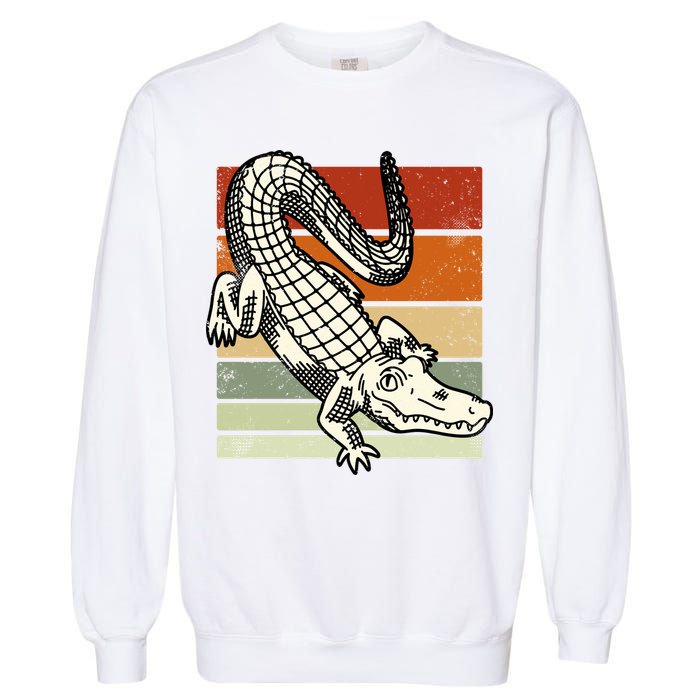 Retro Crocodile Garment-Dyed Sweatshirt