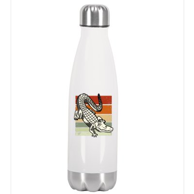 Retro Crocodile Stainless Steel Insulated Water Bottle