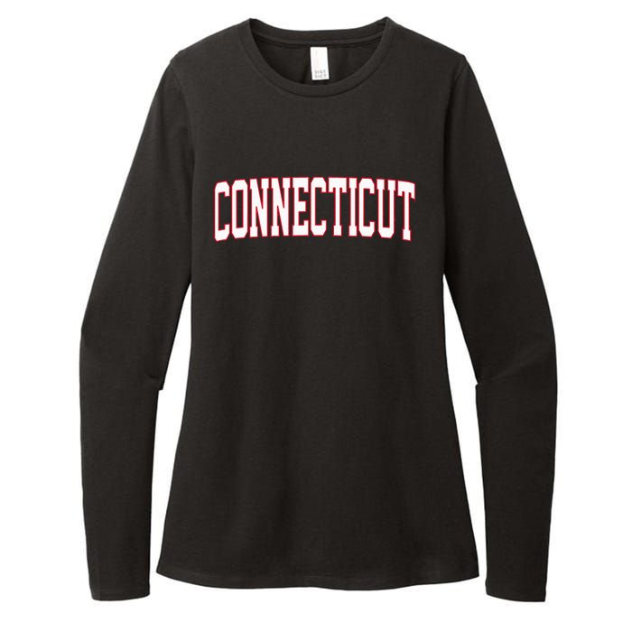 Retro Connecticut Red Vintage Connecticut Fun Throwback Womens CVC Long Sleeve Shirt