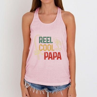 Reel Cool Reel Cool Papa Gift Women's Knotted Racerback Tank