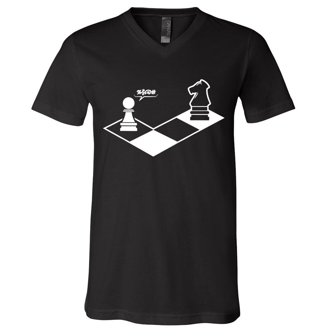 Retro Chess V-Neck T-Shirt