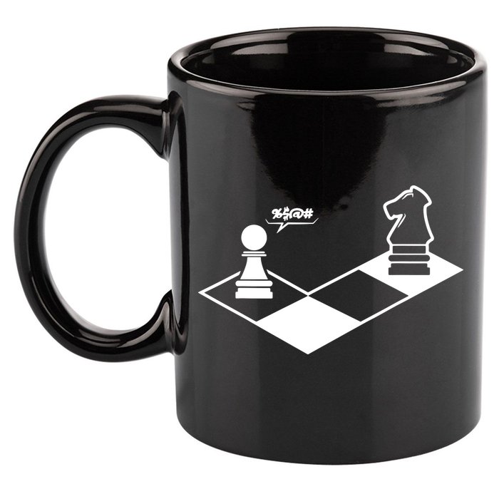 Retro Chess 11oz C Handle Ceramic Mug