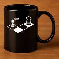 Retro Chess 11oz C Handle Ceramic Mug