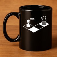 Retro Chess 11oz C Handle Ceramic Mug