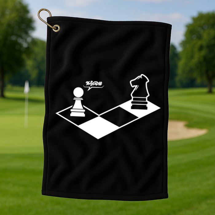 Retro Chess Golf Towel
