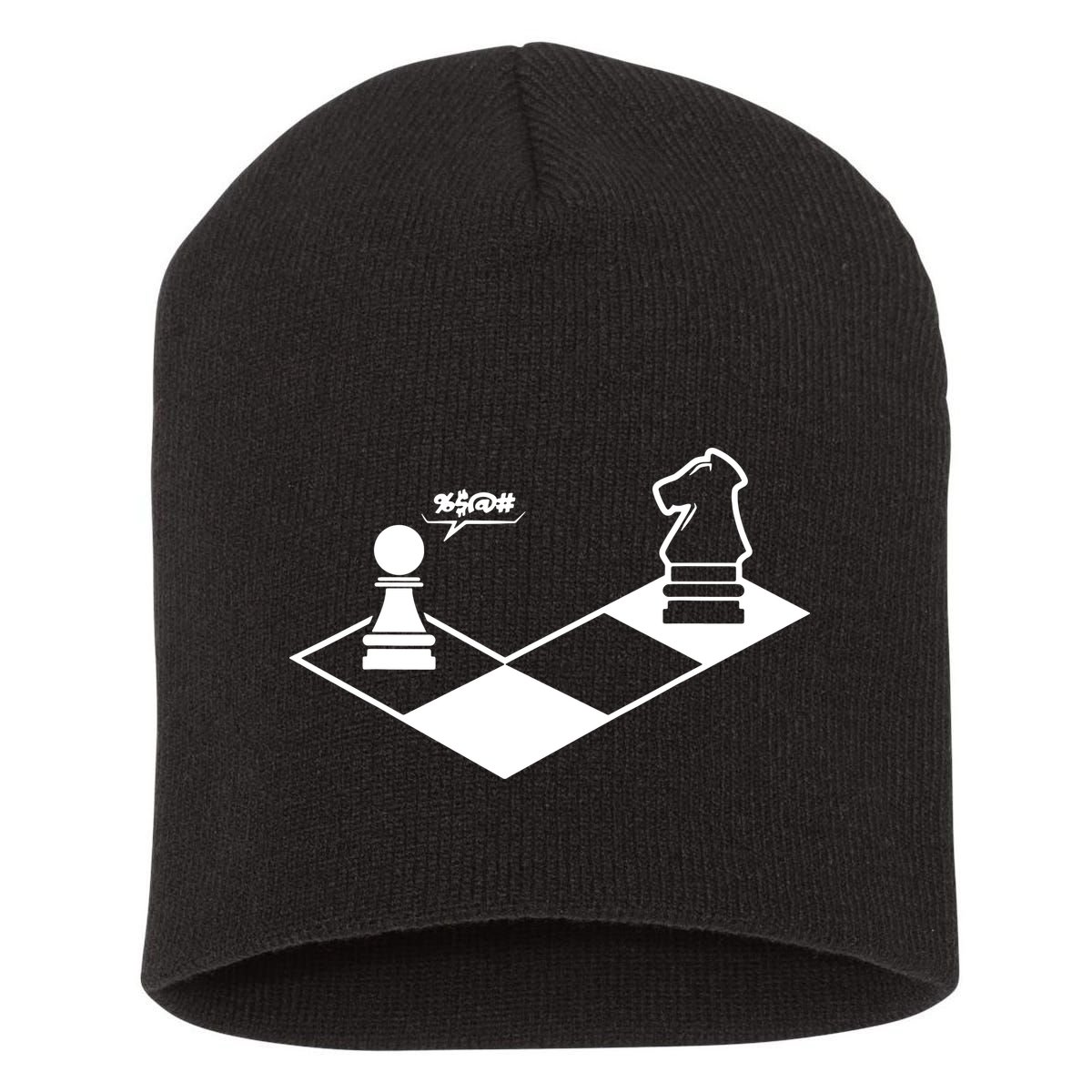 Retro Chess Short Acrylic Beanie
