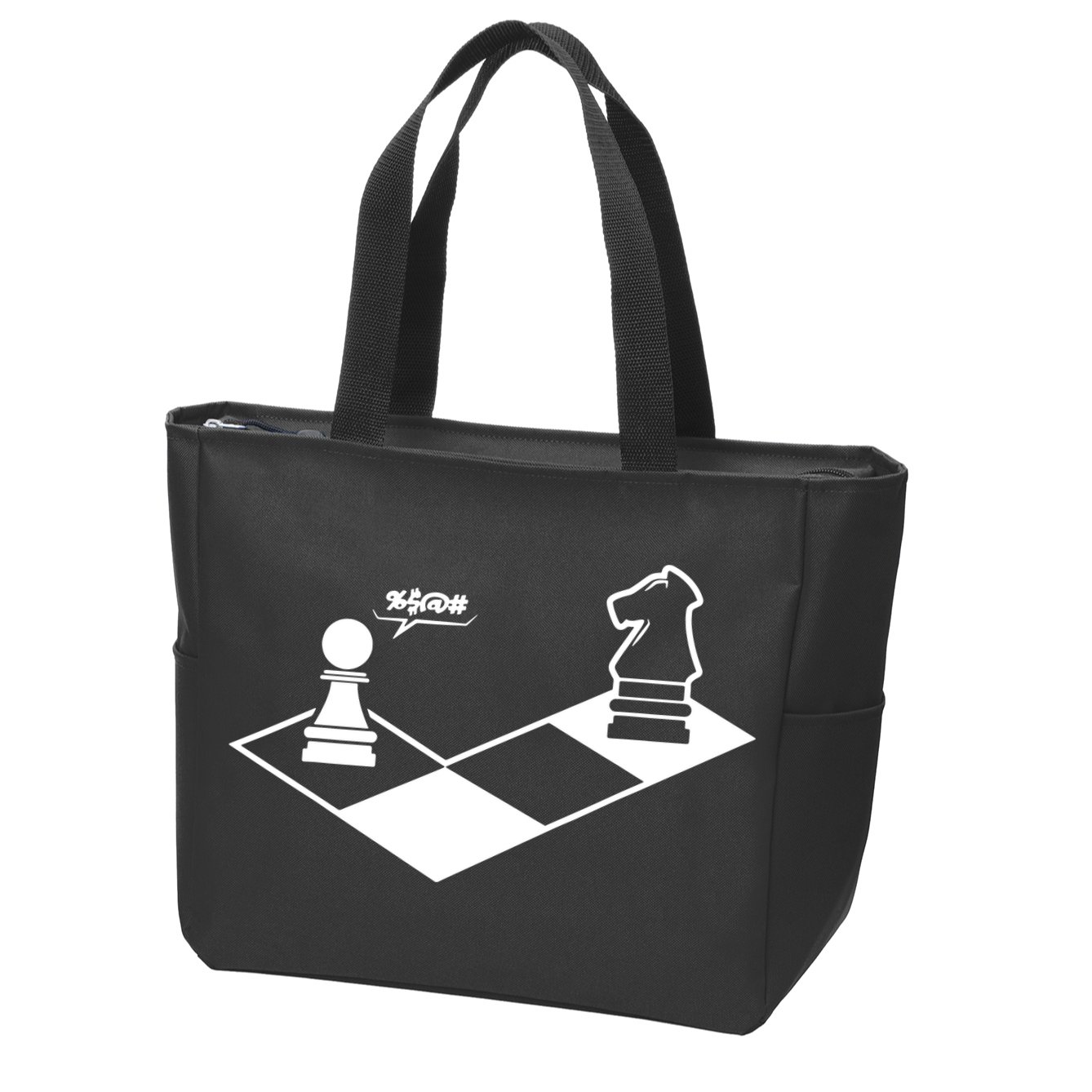 Retro Chess Zip Tote Bag