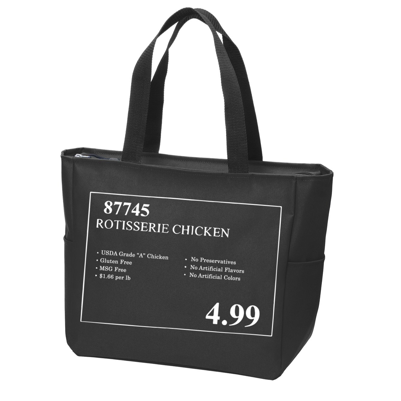 Rotisserie Chicken Zip Tote Bag