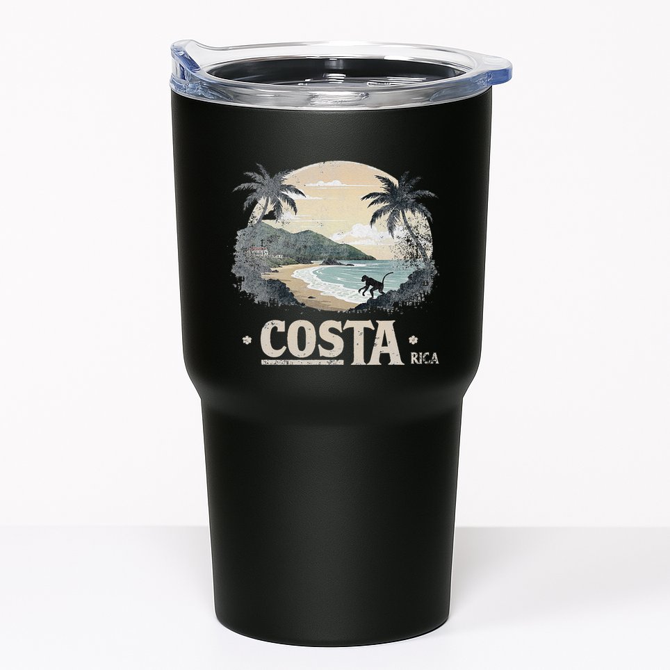 Retro Costa Rica Landscape Vintage Souvenir Tumbler