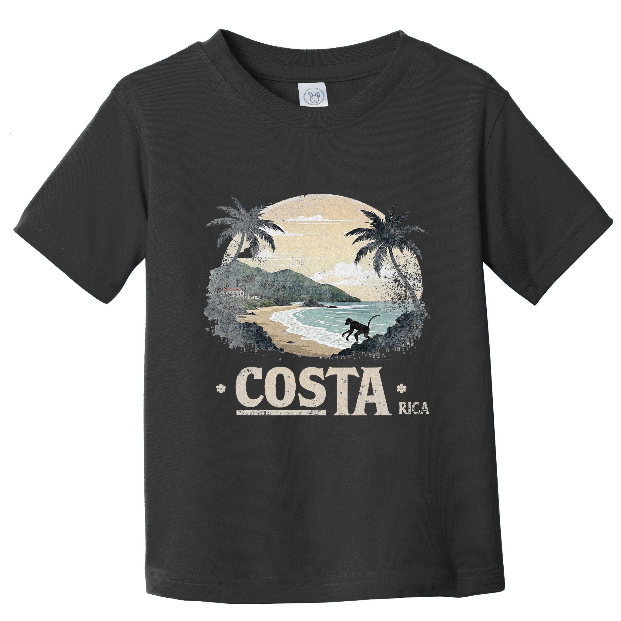 Retro Costa Rica Landscape Vintage Souvenir Toddler T-Shirt