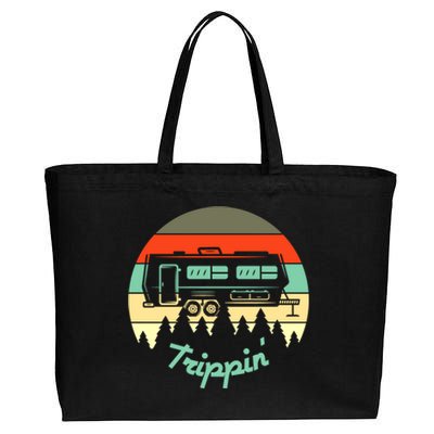 Rv Camper Road Trip Travel Trippin' Cool Gift Cotton Canvas Jumbo Tote