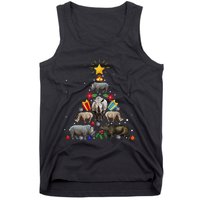 Rhino Christmas Rhinoceros Tree Tank Top