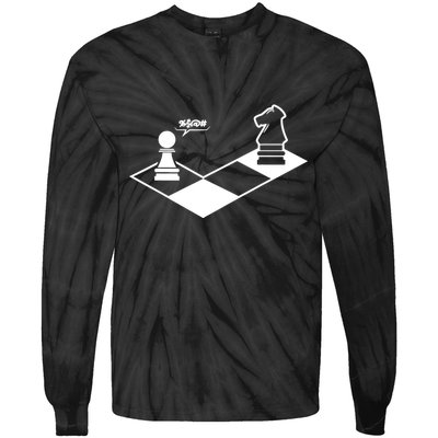 Retro Chess Tie-Dye Long Sleeve Shirt