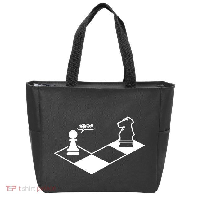 Retro Chess Zip Tote Bag