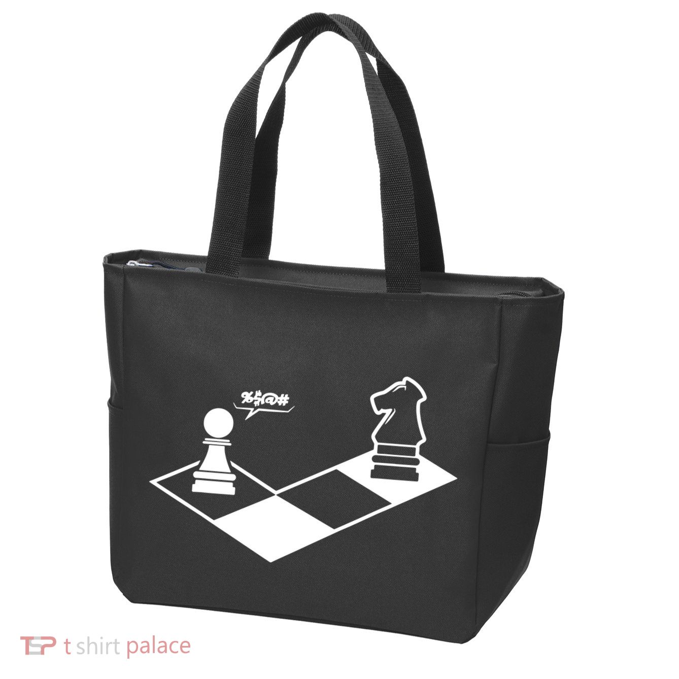 Retro Chess Zip Tote Bag