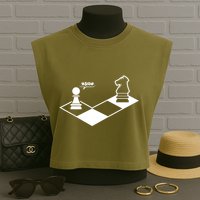 Retro Chess Garment-Dyed Women's Muscle Tee