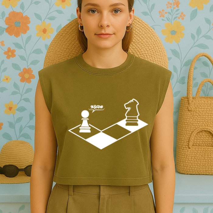 Retro Chess Garment-Dyed Women's Muscle Tee