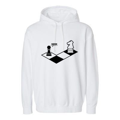 Retro Chess Garment-Dyed Fleece Hoodie