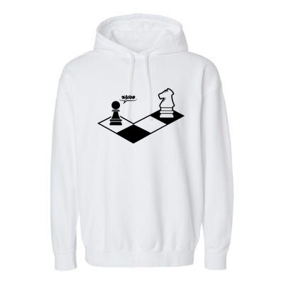 Retro Chess Garment-Dyed Fleece Hoodie