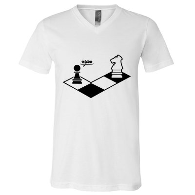 Retro Chess V-Neck T-Shirt