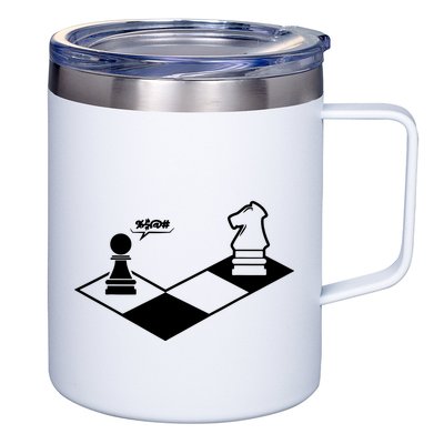 Retro Chess 12oz Stainless Steel Coffee Mug