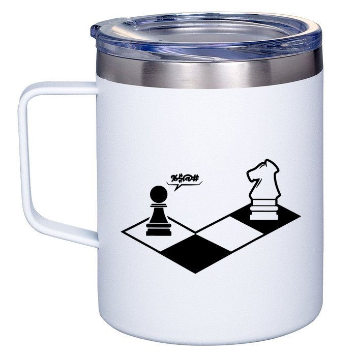 Retro Chess 12oz Stainless Steel Coffee Mug