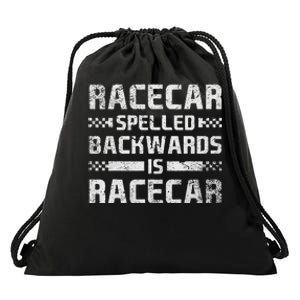 Race Cars Racecar Spelled Backwards Race Car Racing Apparel Drawstring Bag