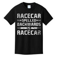 Race Cars Racecar Spelled Backwards Race Car Racing Apparel Kids T-Shirt