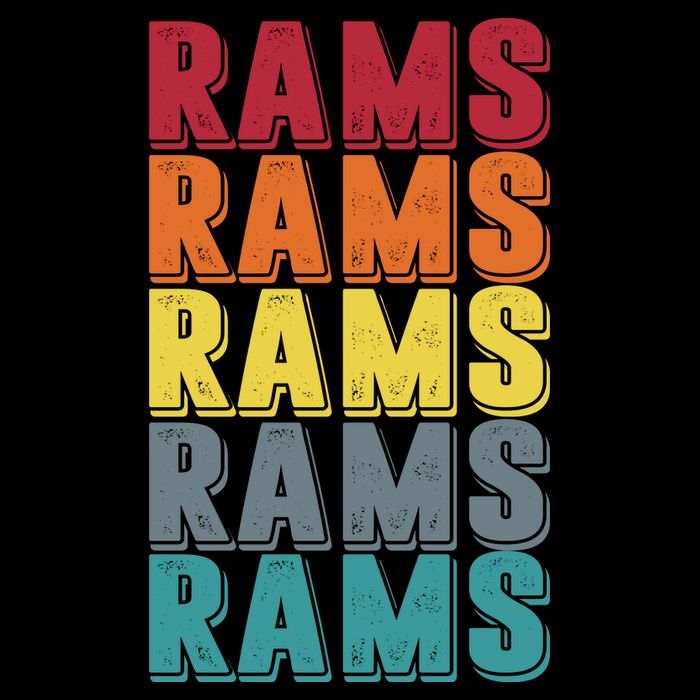 Rams Colorful Tie-Dye T-Shirt