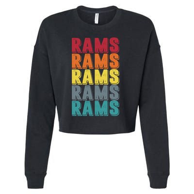 Rams Colorful Cropped Pullover Crew
