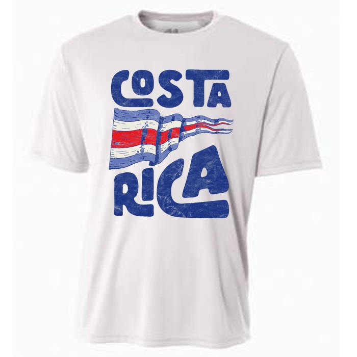 Retro Costa Rican Flag Tico Pride Vintage Cooling Performance Crew T-Shirt