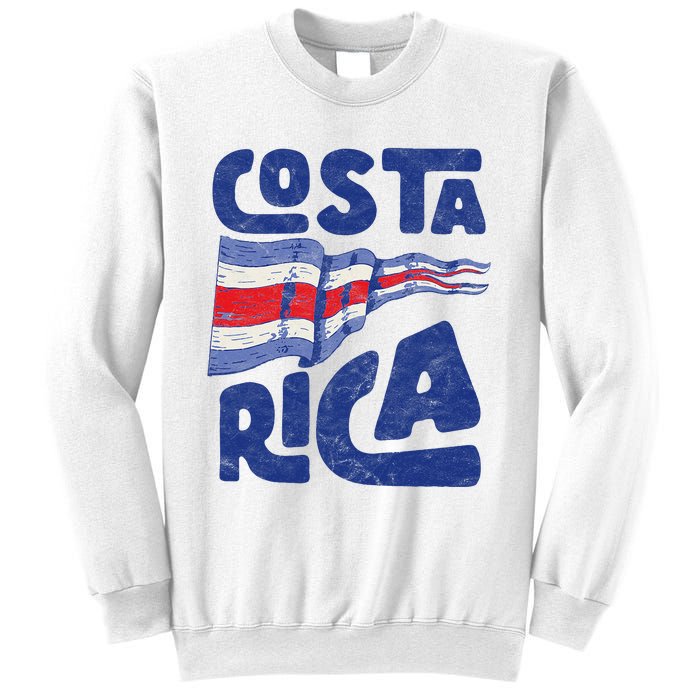 Retro Costa Rican Flag Tico Pride Vintage Sweatshirt