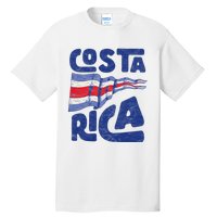 Retro Costa Rican Flag Tico Pride Vintage Tall T-Shirt